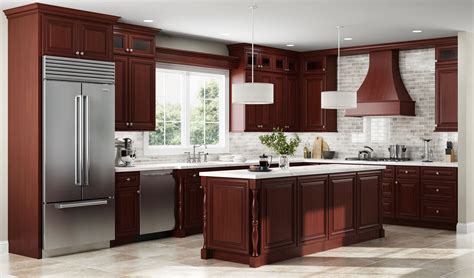 modern dark cherry kitchen cabinets